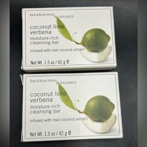 Bath & Body Works Coconut Lime Verbena Moisture Rich Cleansing Soap Bar Lot of 2
